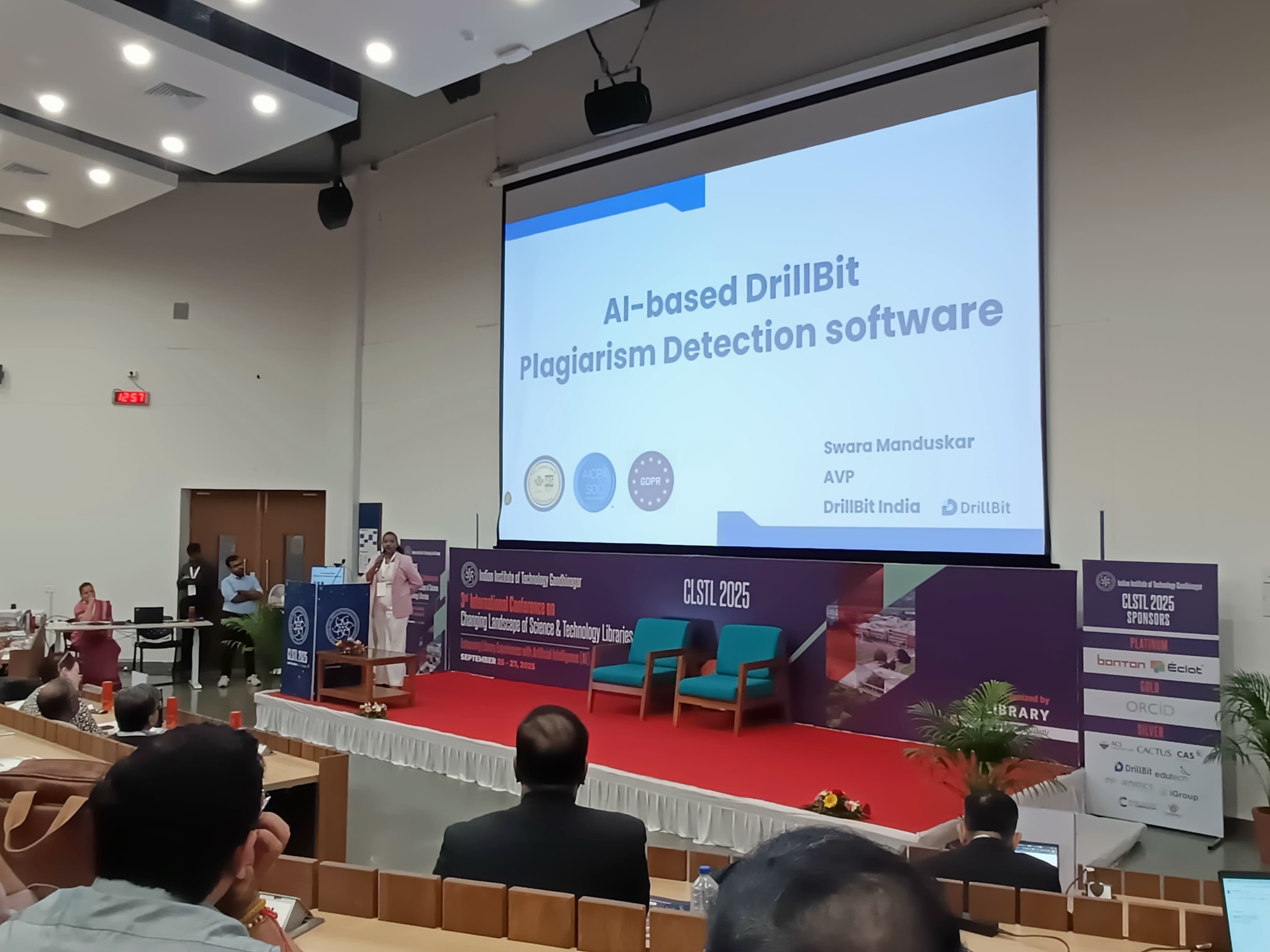 Swara Manduskar presenting at CLSTL 2025