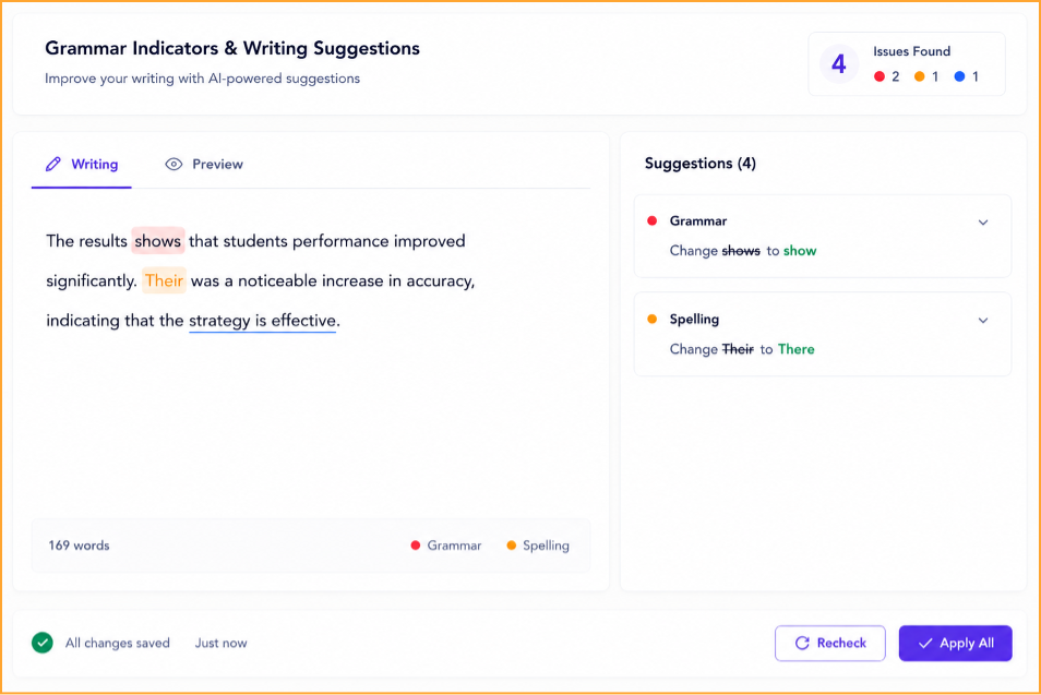Insights Into Writing Structure and Vocabulary