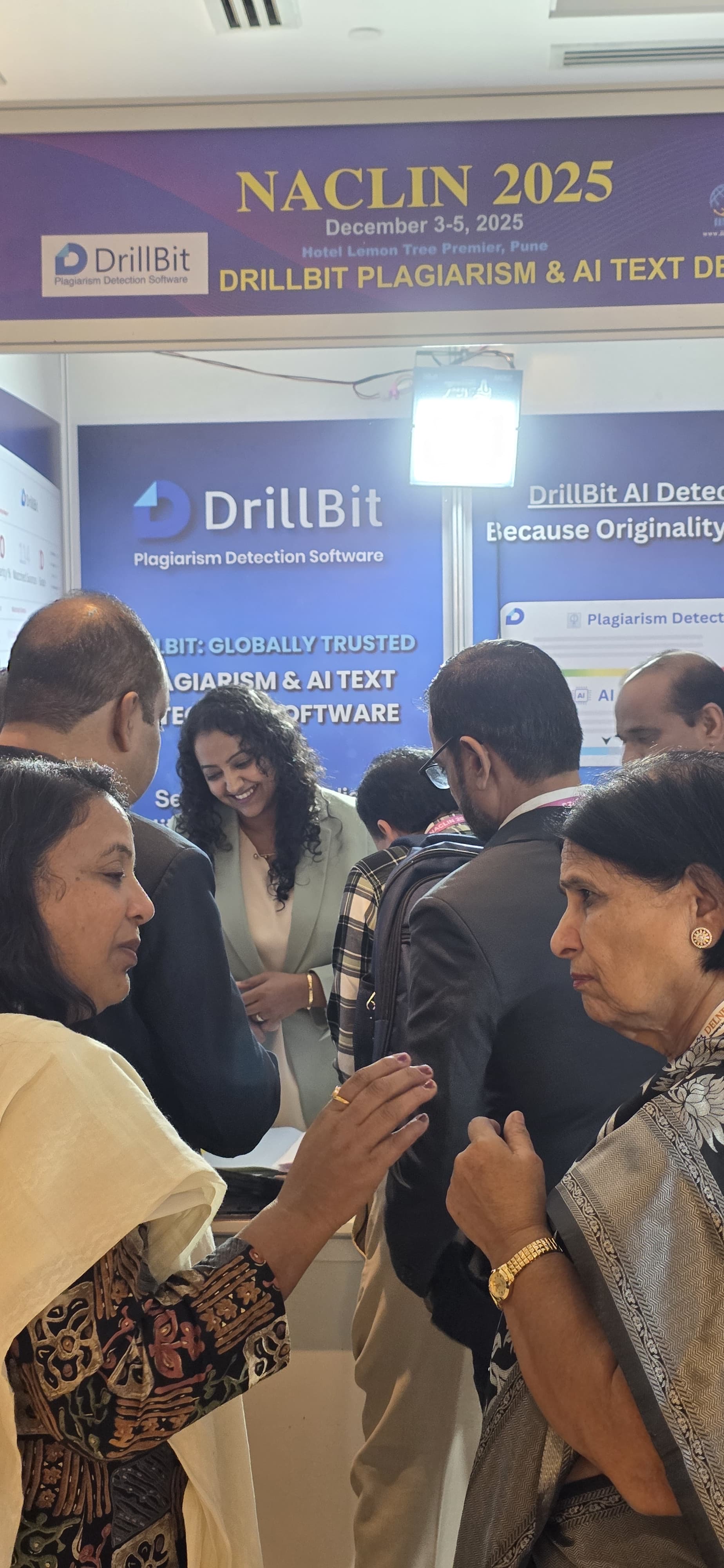 Delegates at DrillBit booth, NACLIN 2025